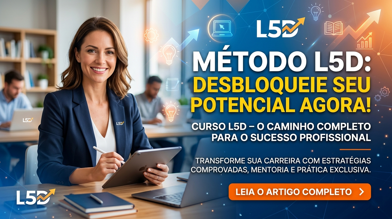 Banner ilustrativo do curso Método L5D Funciona, destacando sucesso profissional.